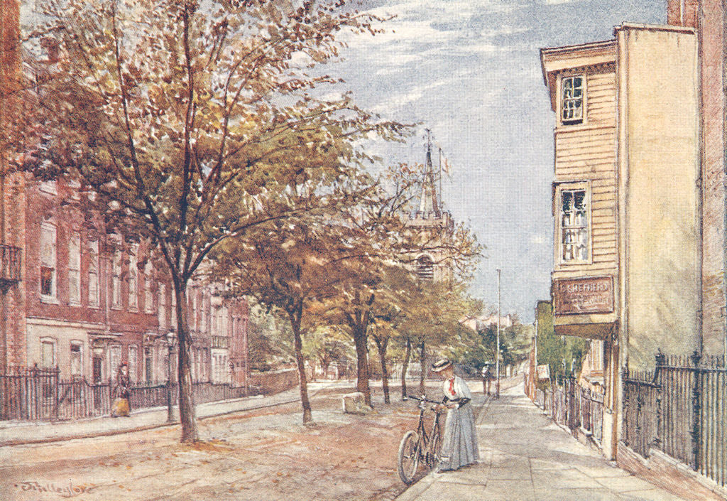 LONDON. Church Row, Hampstead 1907 old antique vintage print picture